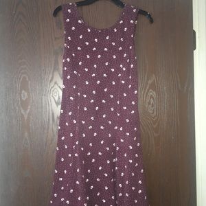 Forever 21 Burgundy Floral Dress